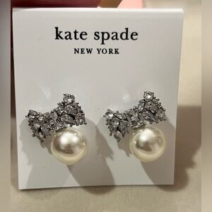 Kate Spade Happily Ever After pearl and crystal earrings